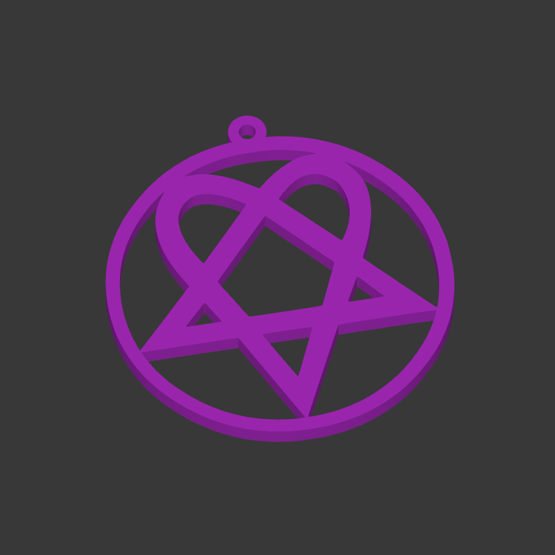 Heartagram earrings