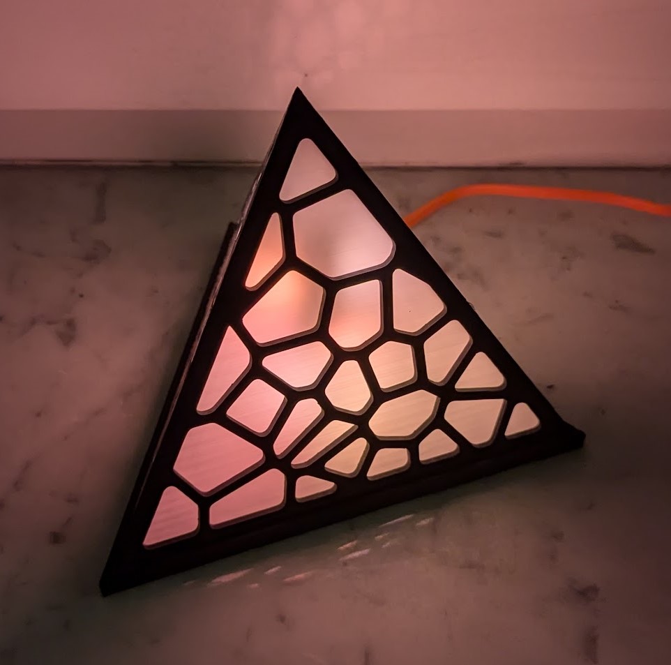 Voronoi Pyramid Lamp