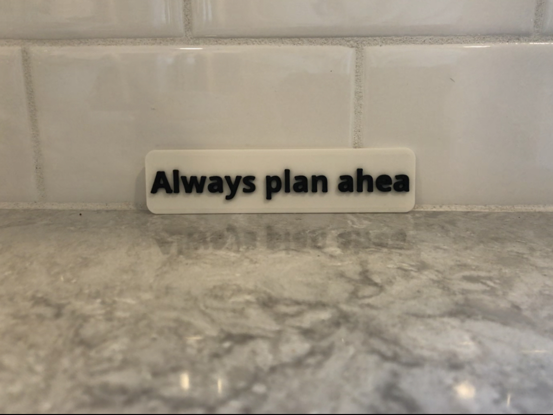 Always plan ahead joke!