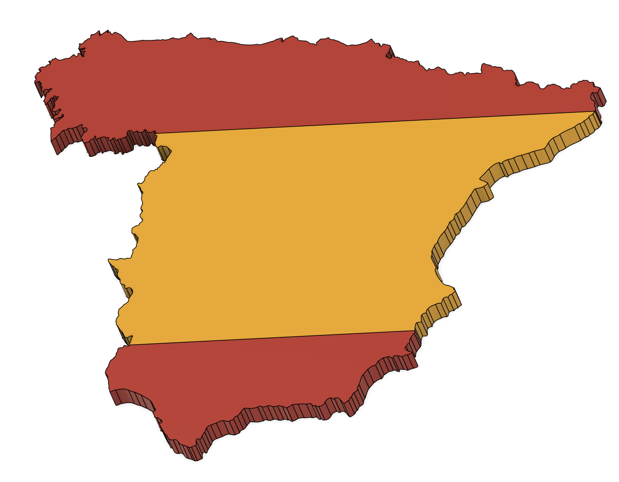 Spain Country Magnet (parametric)