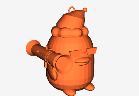 Santa Penguin With Grenade Launcher