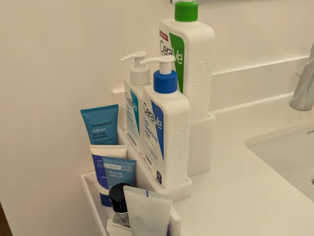 Custom sink organizer and shelf