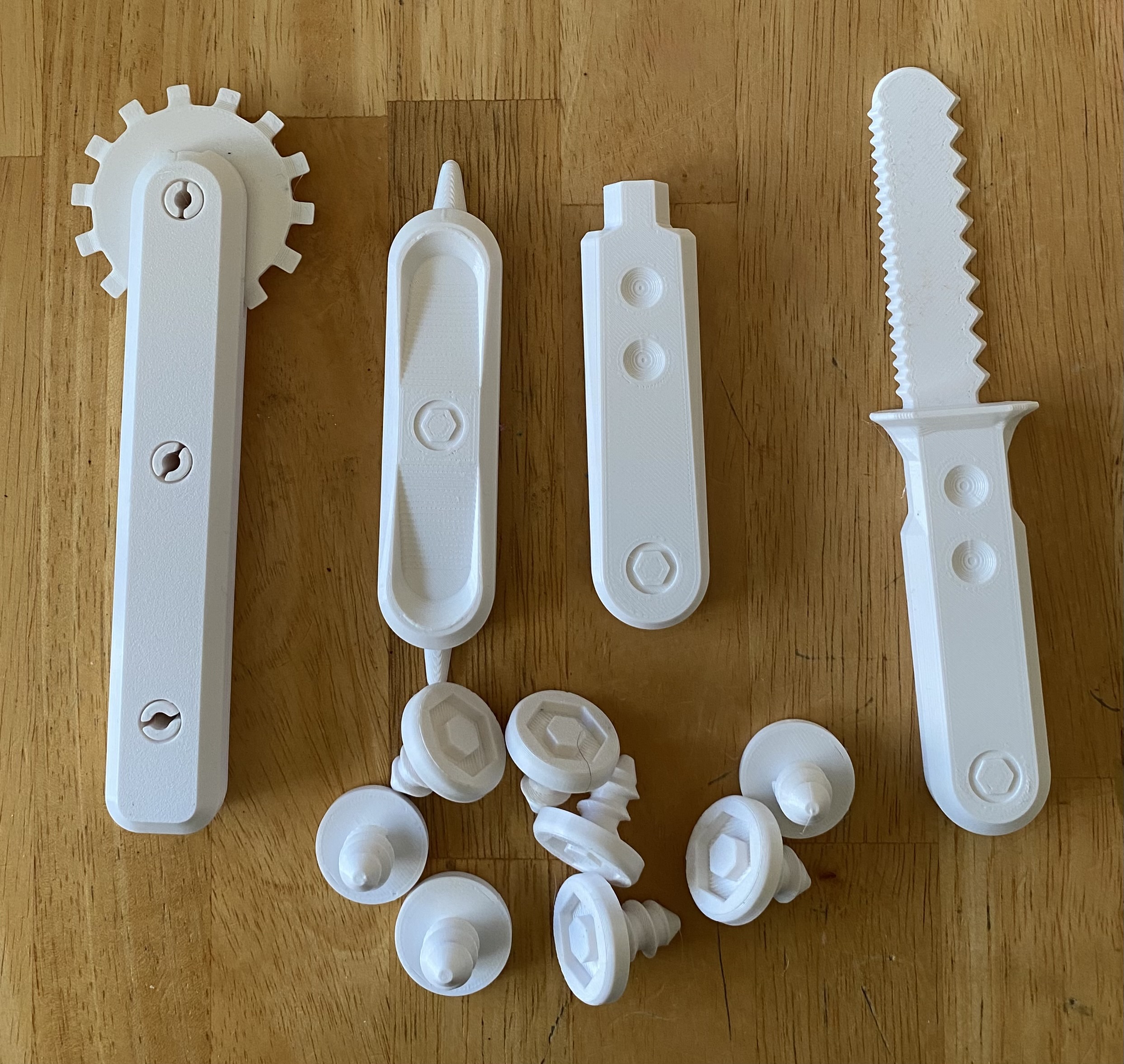 Cardboard Construction Tools Set 3D model thumbnail
