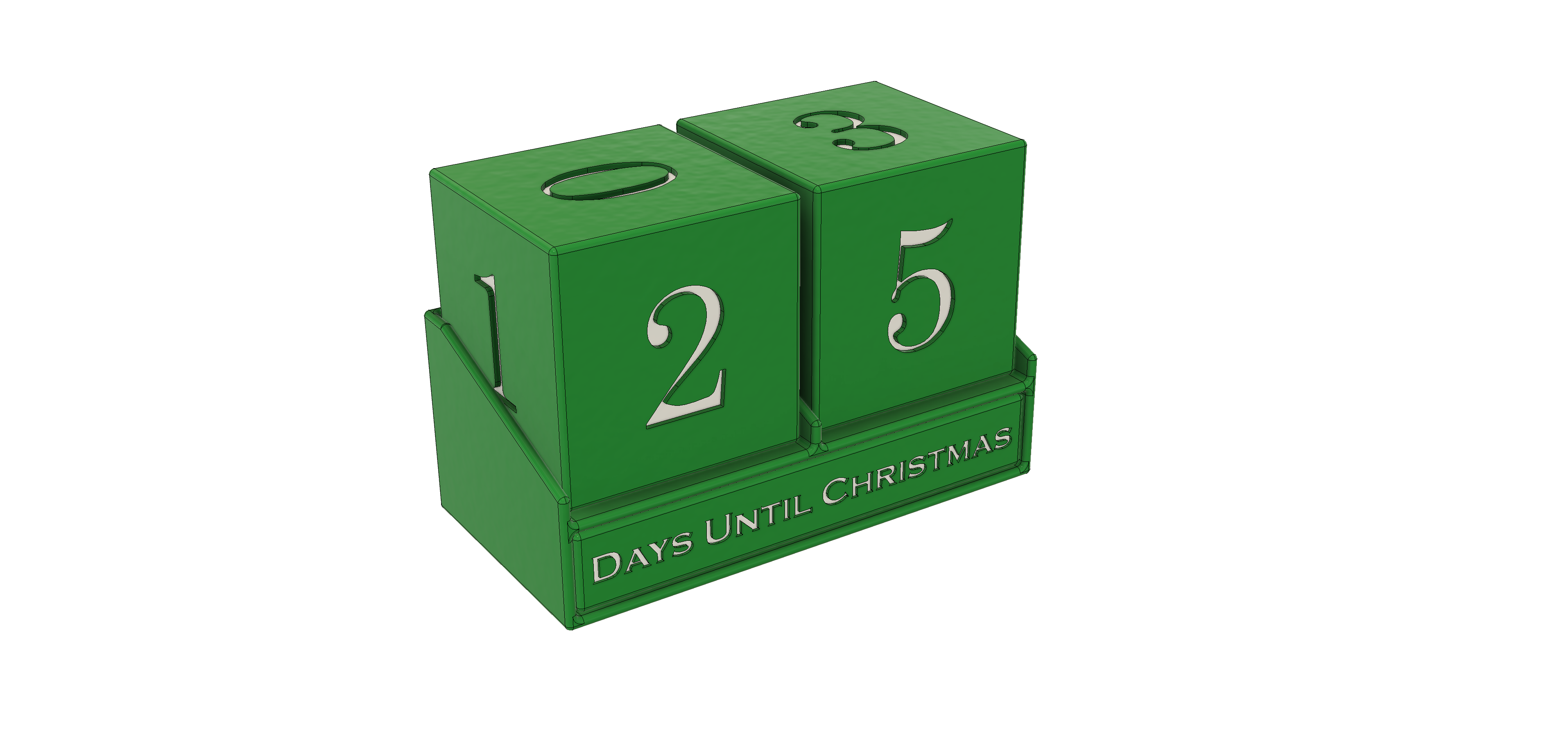Miniatura 3 do modelo 3D Holiday Countdown Calendar Blocks
