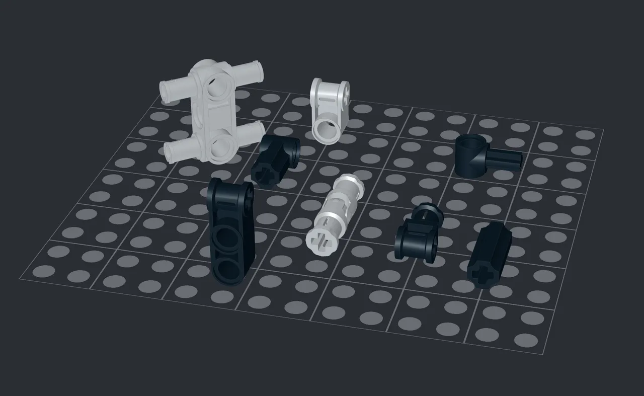 Technic Axle and Pin Connector LEGO Brick (Real LEGO) by dokxtr