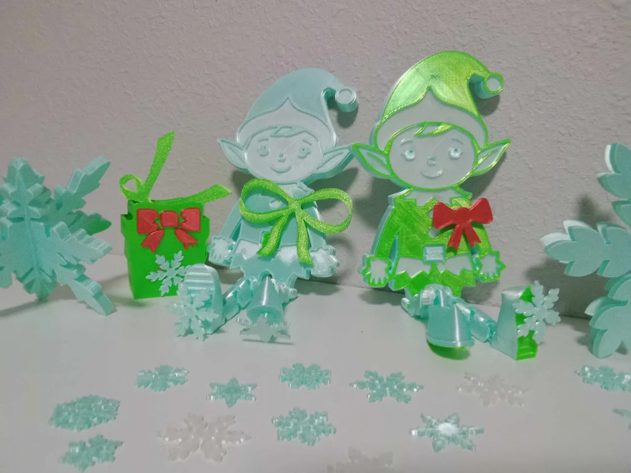 Articulated Christmas Elf on The Shelf with Removable Snowflakes and ...