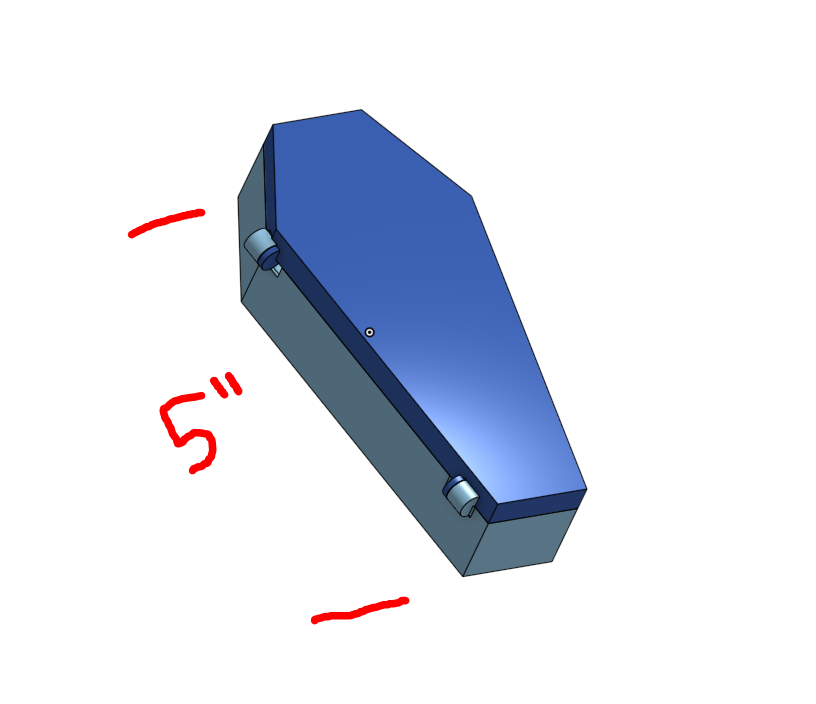 Vampire coffin 5in tall 2.2in wide
