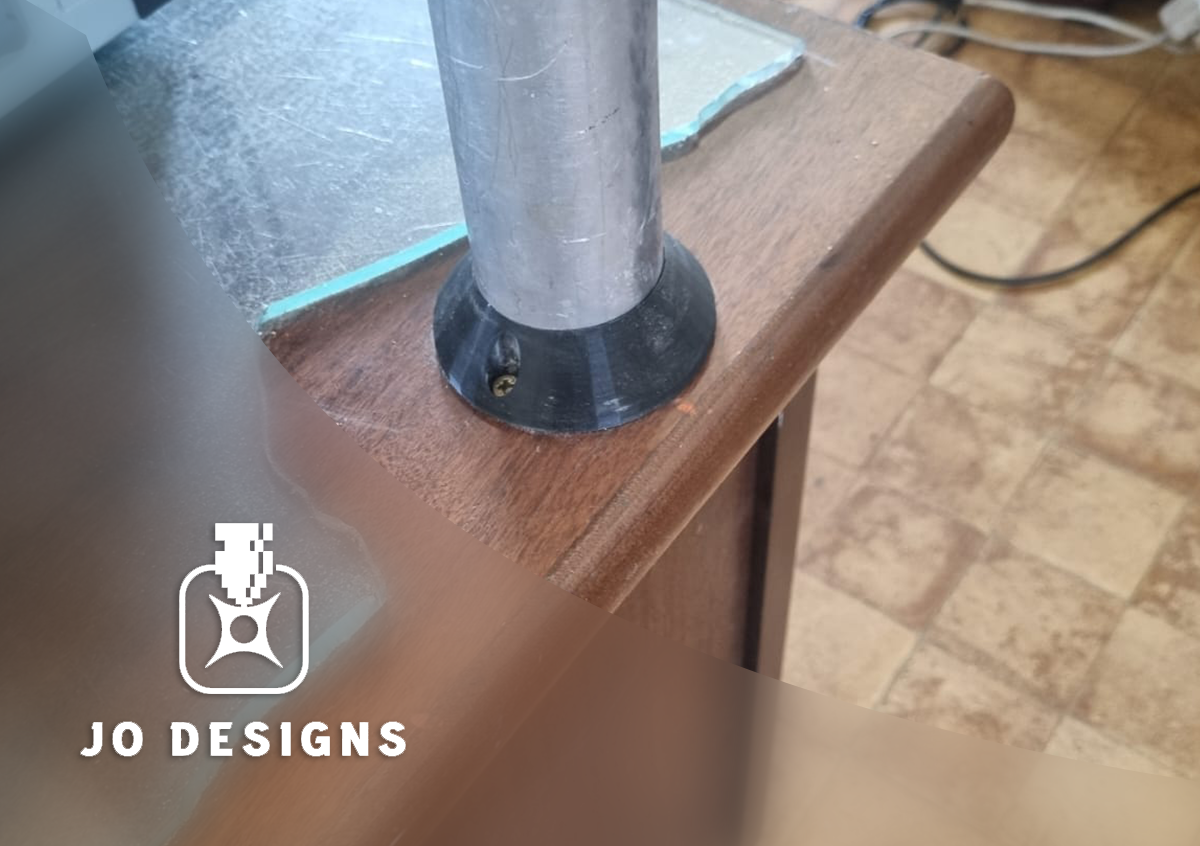 Power Pole Holder - Ceiling and Table Mount for 52mm Inner, 80mm Outer Diameter Poles