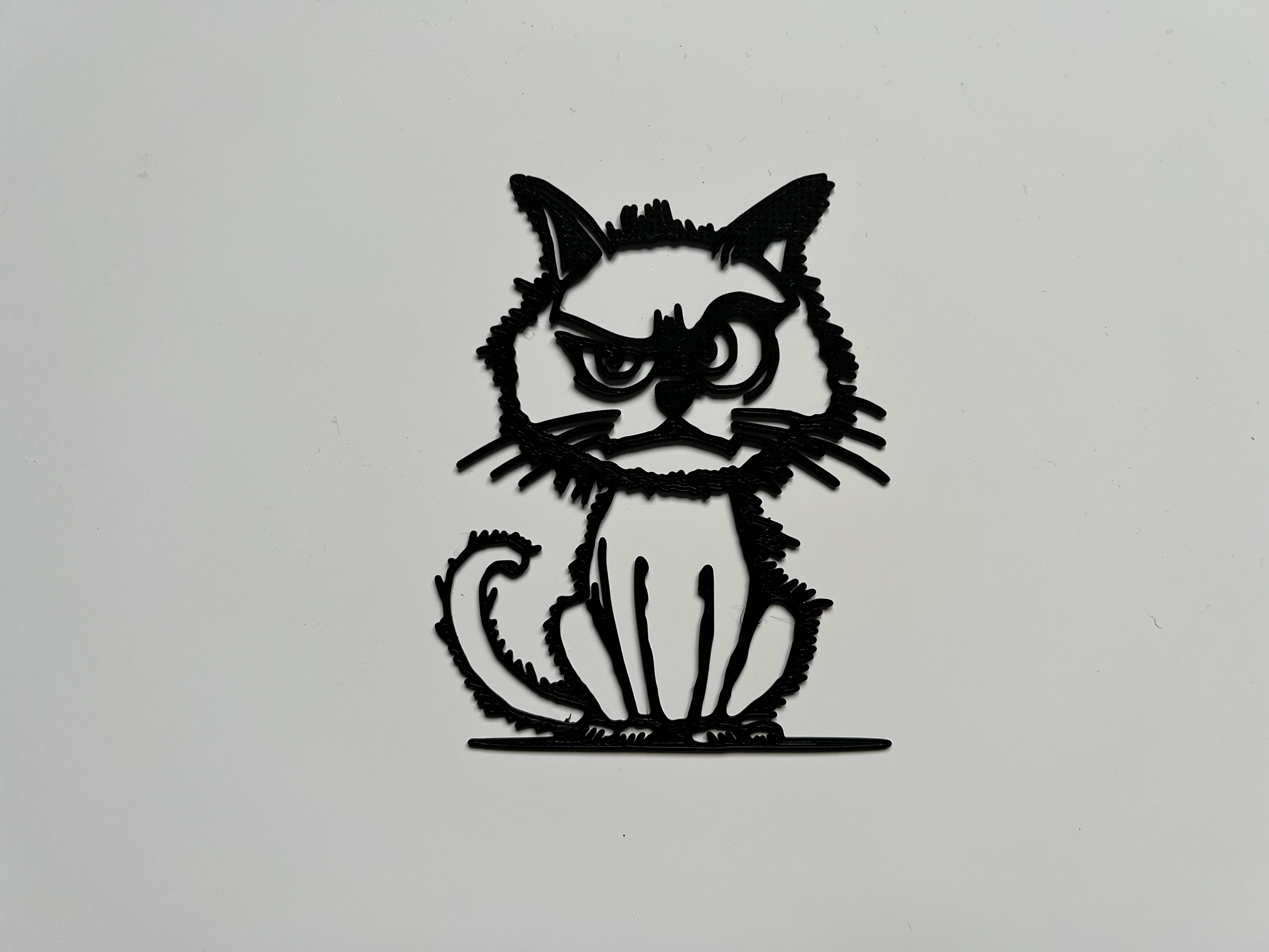 Angry Cat Wall Art #1