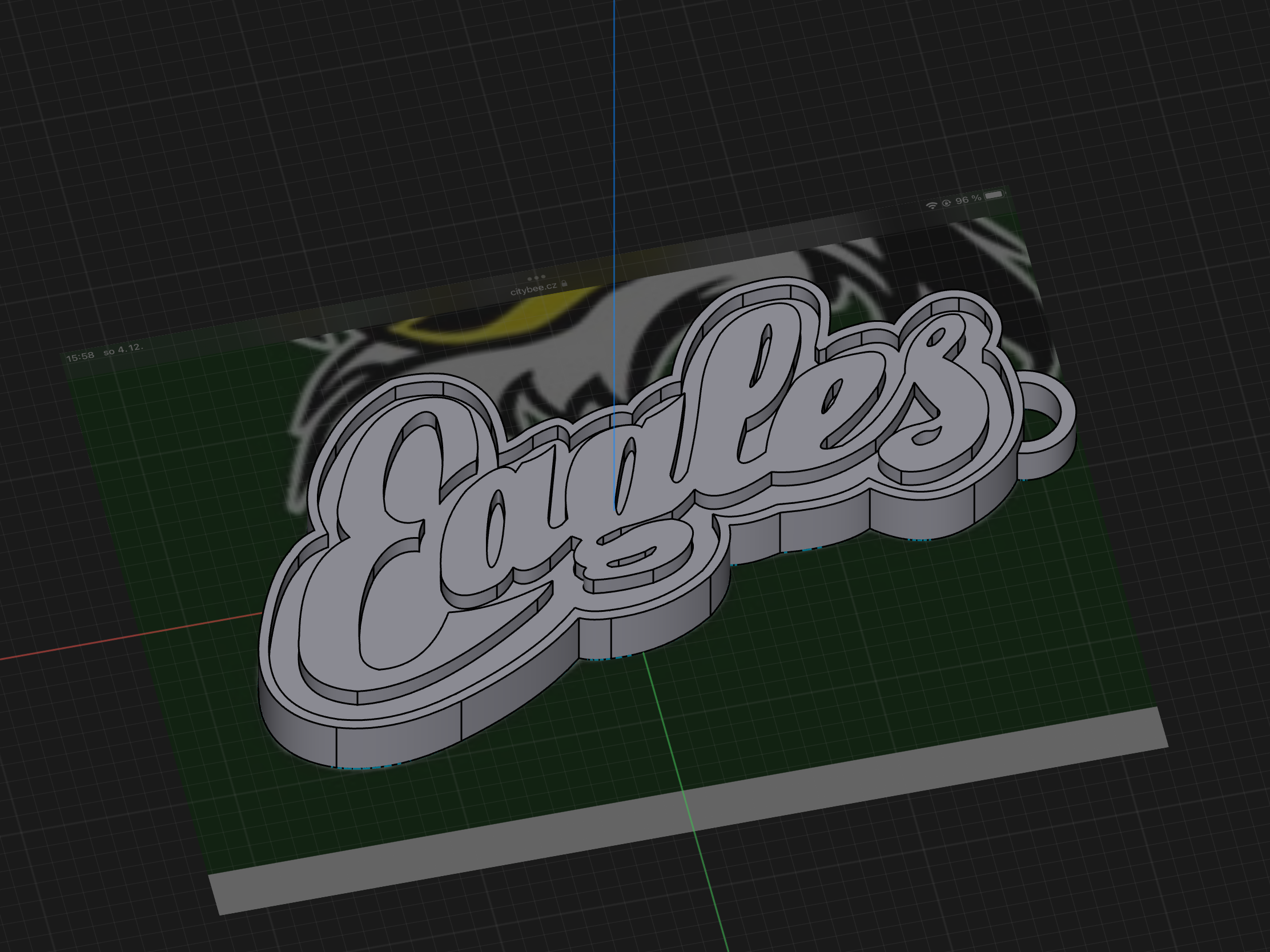 Eagles baseball/softball keychain
