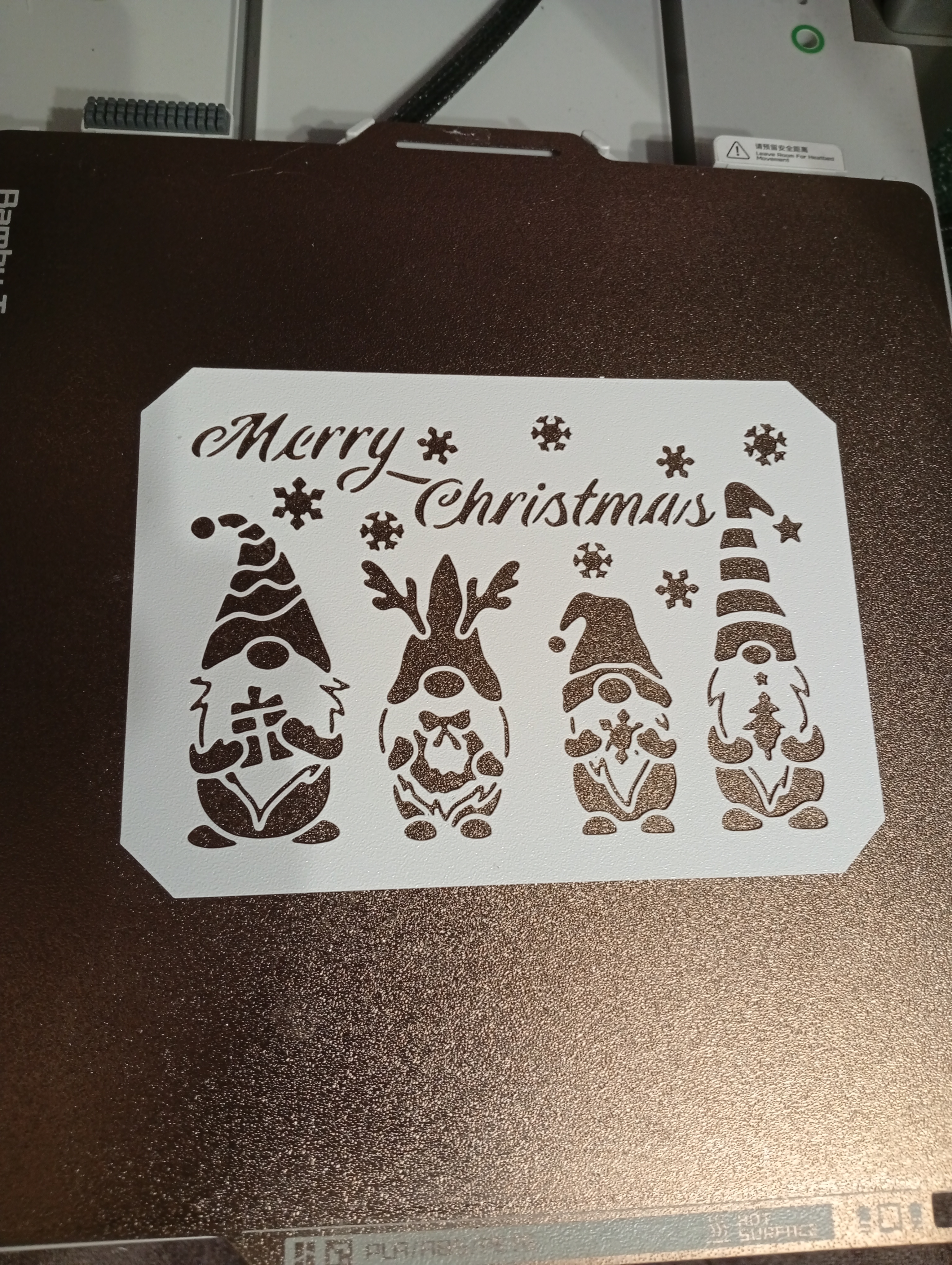 4x Gnome - Christmas - Stencil template
