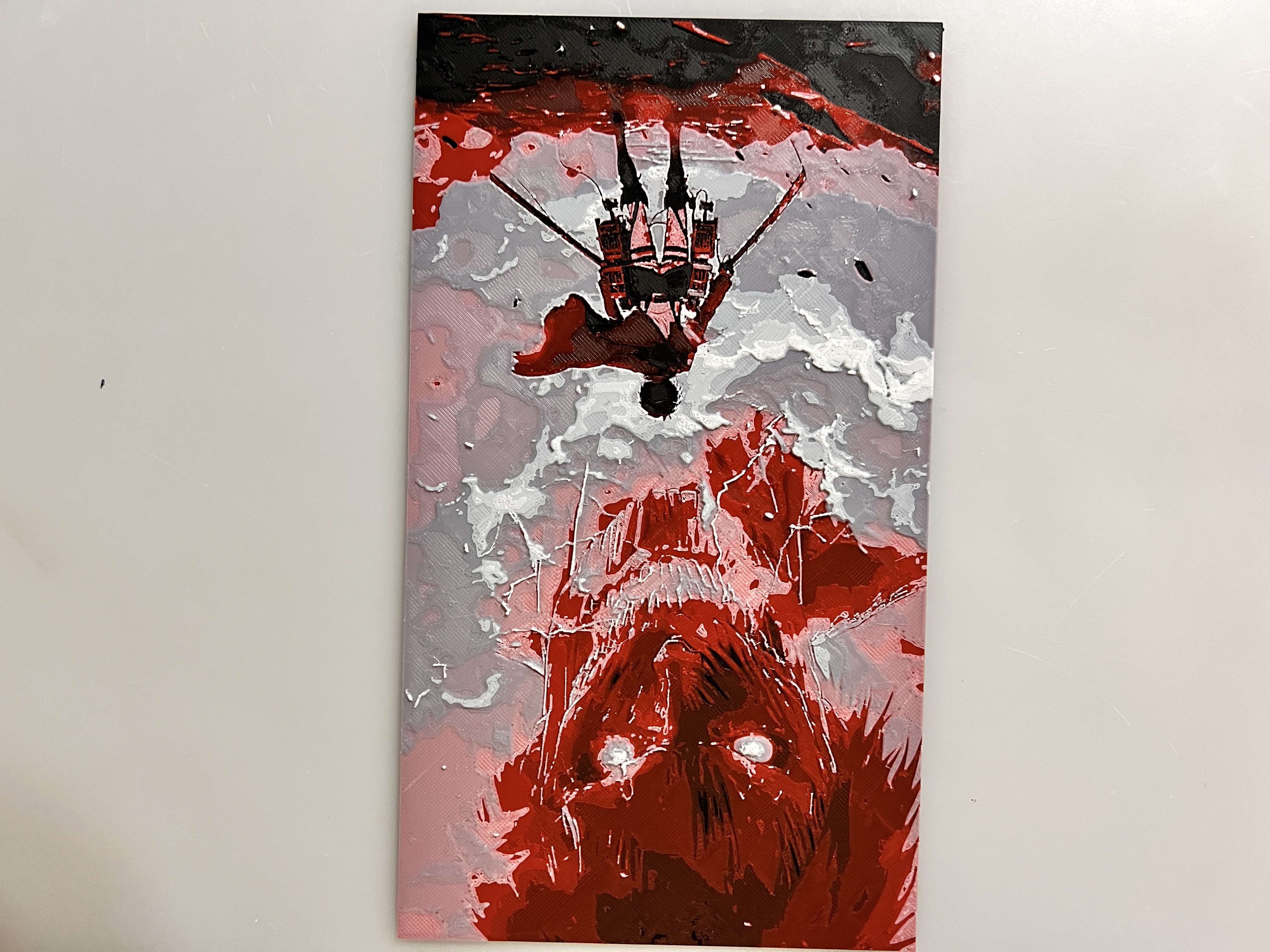 Attack on Titan - Facing Eren Yaegar, the Founding Titan Portrait HueForge