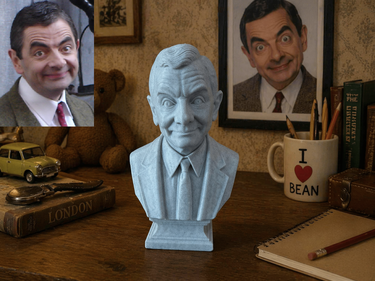 Rowan Sebastian Atkinson  (Mr Bean) - Bust