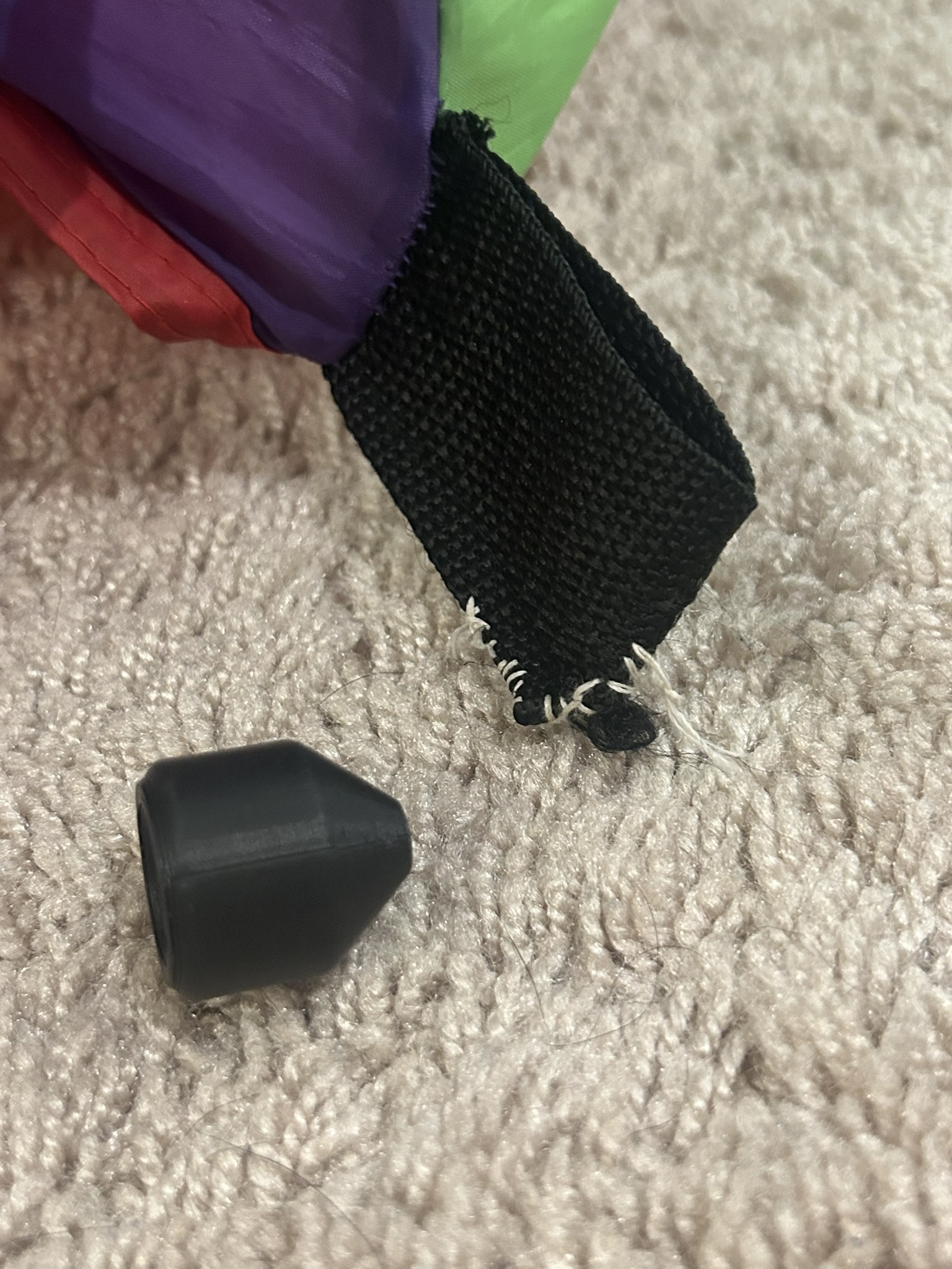 Play tent pole cap
