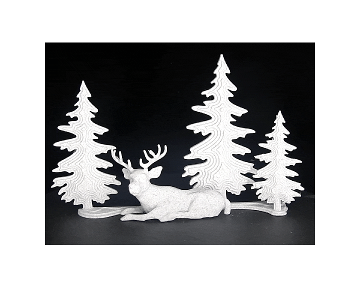 Sleepy deer with trees — miniatura 4