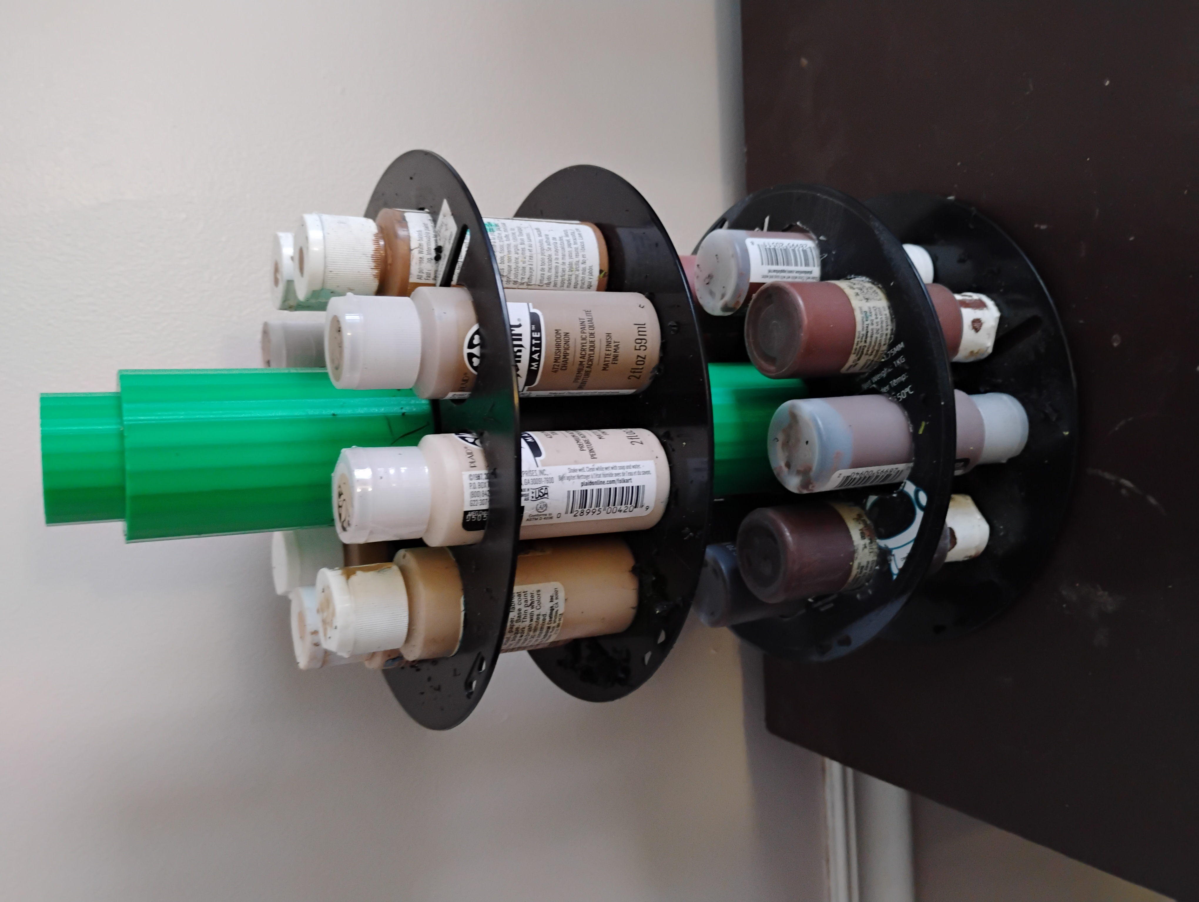 Acrylic Paint storage from Empty Spool