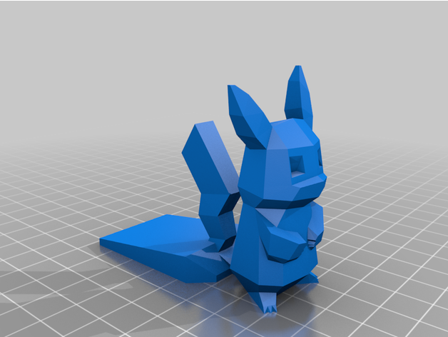 Lowpoly Pikachu Doorstop 3D model thumbnail