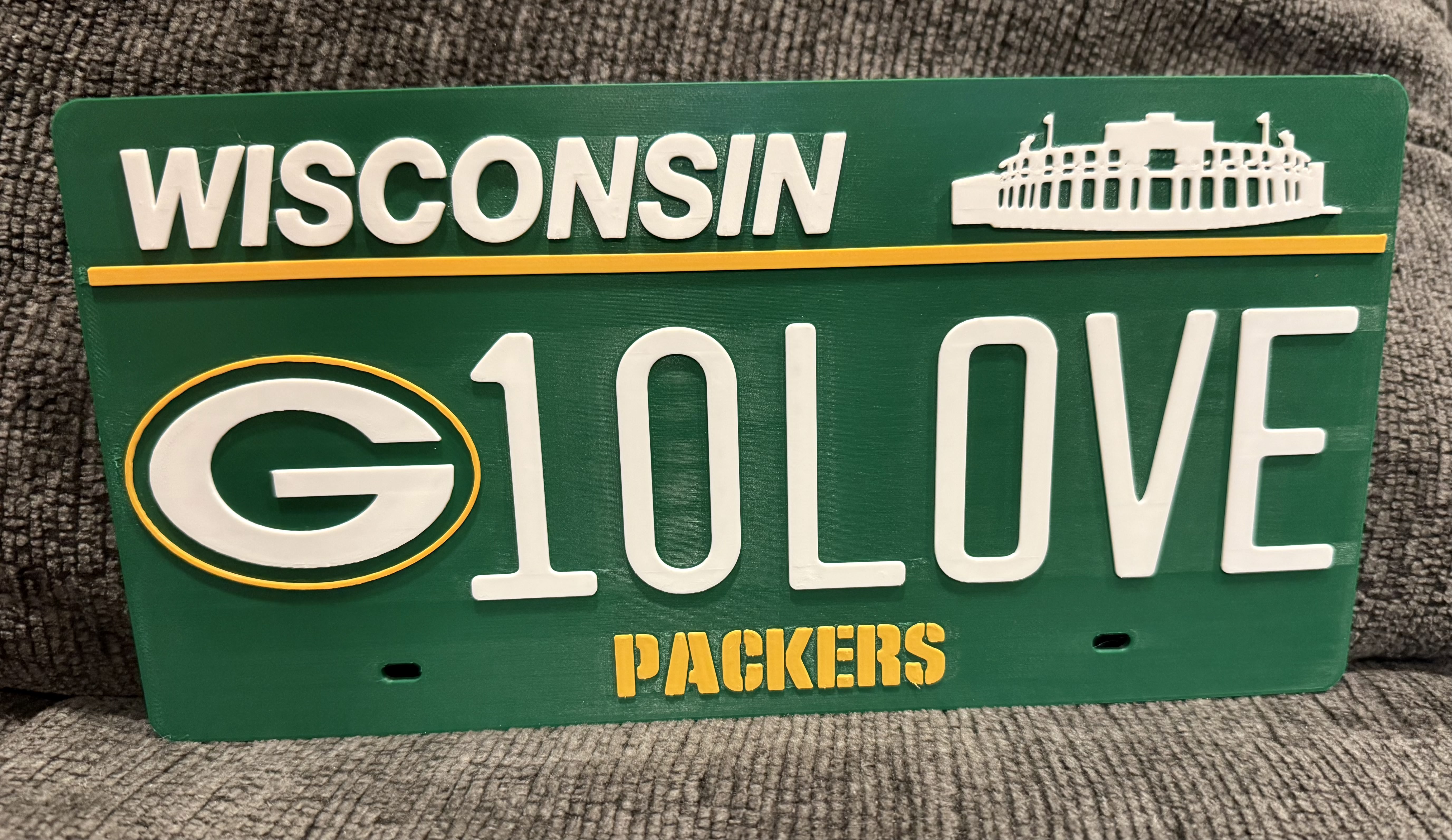 Green Bay Packer License Plate - 10LOVE