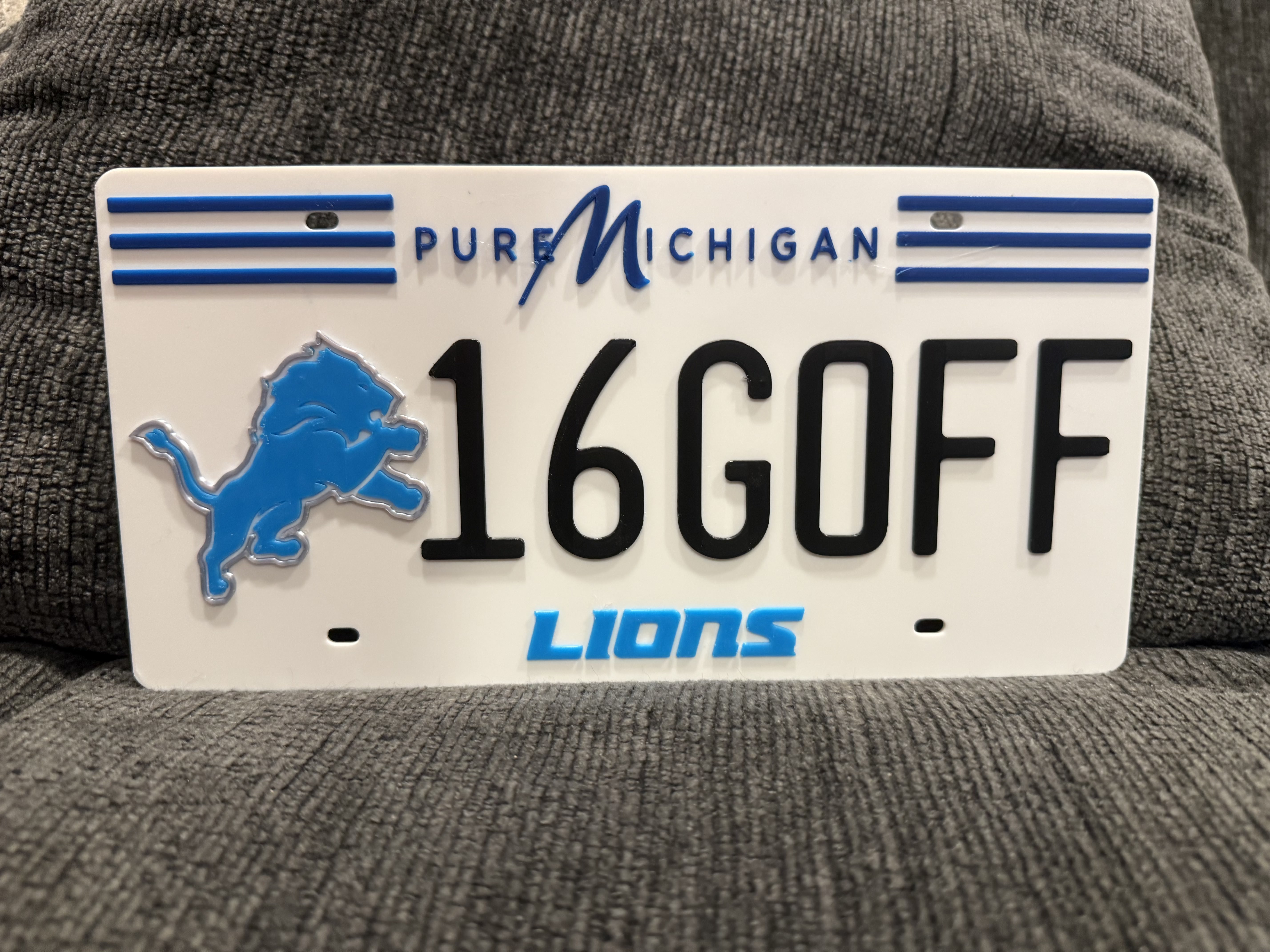 Detroit Lions License Plate - 16GOFF