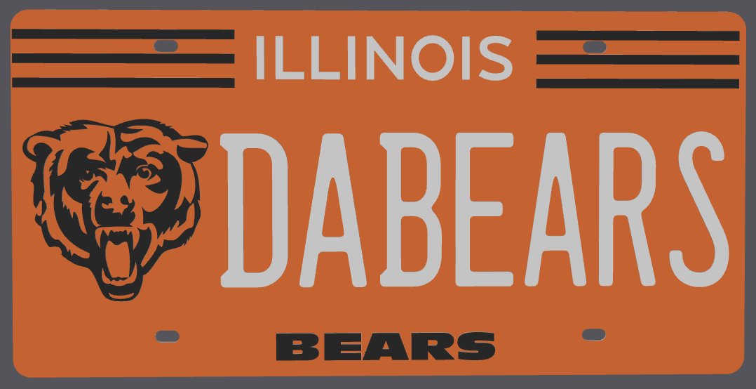 Chicago Bears License Plate