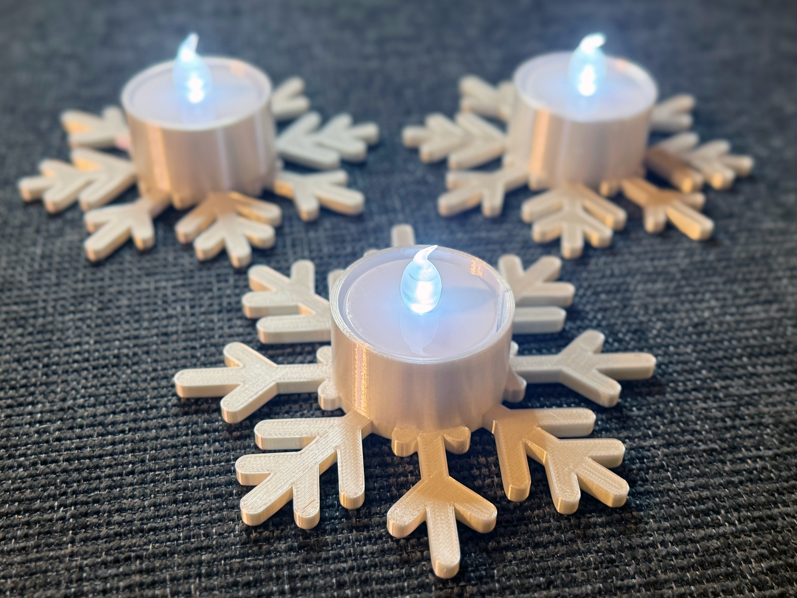 Crystal Flake Tealight Holder