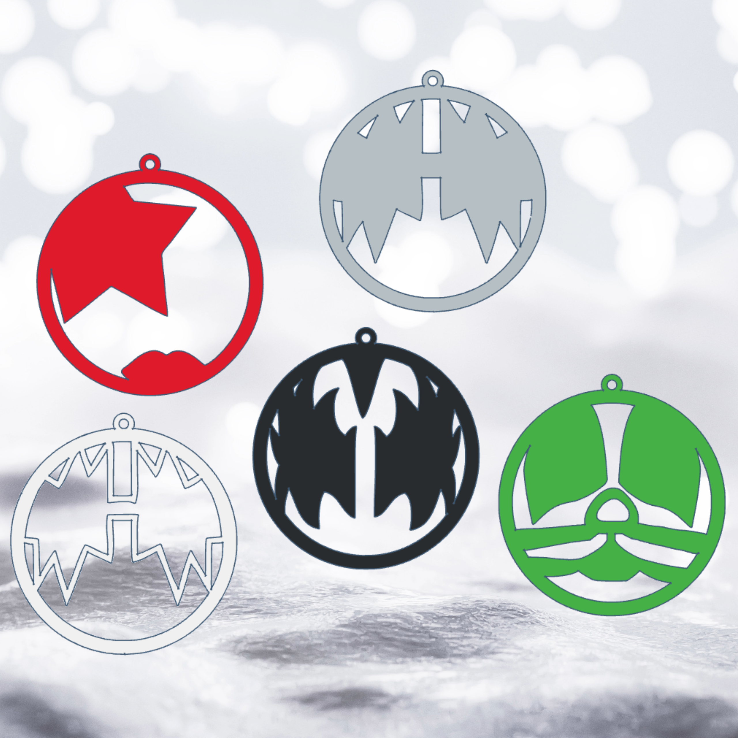 Kiss band christmas tree ornaments