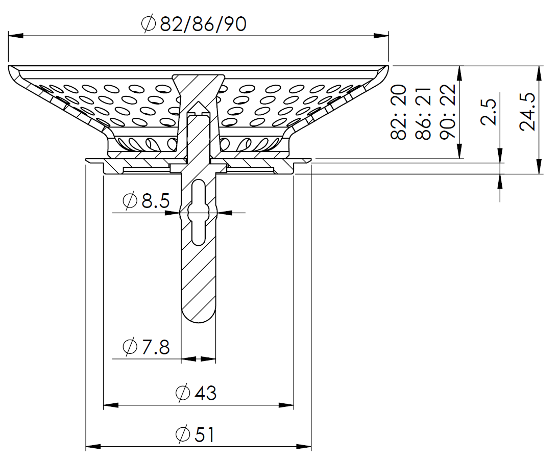 Miniatura 3 do modelo 3D Sink Drain Strainer with Plug