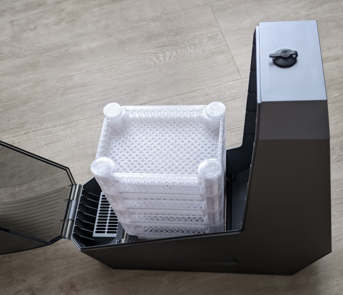 Tray System for drying Silica Gel in a Creality Space Pi Filament Dryer or a Creality Filament Dry Box 2.0