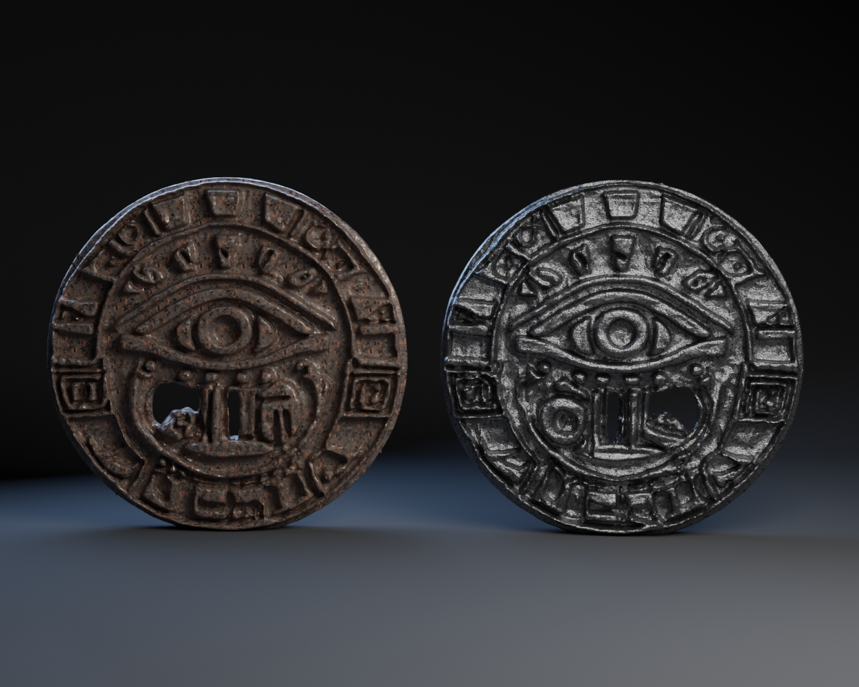 Ancient Coin with All Seeing Eye