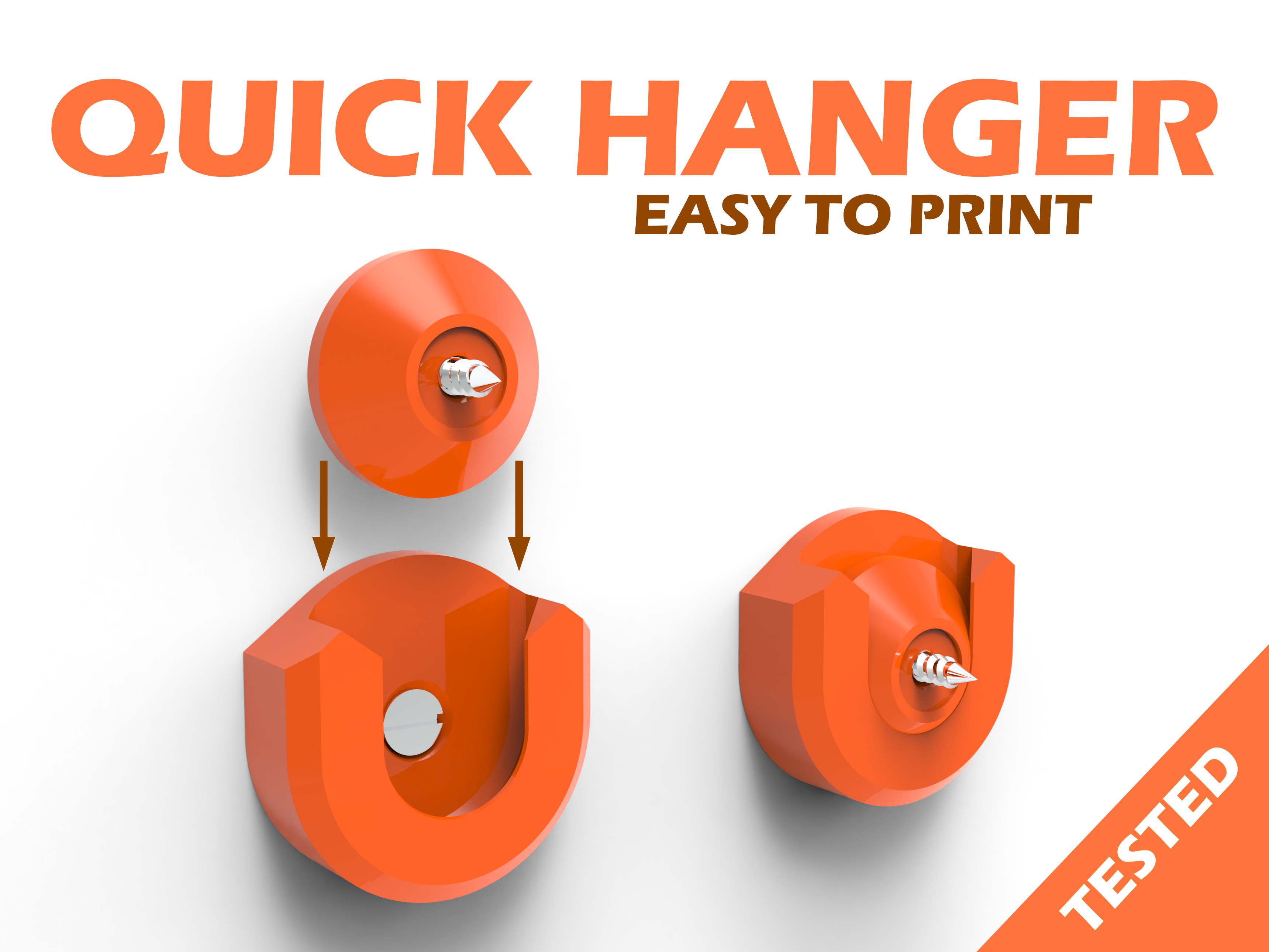 QUICK HANGER - HANG SYSTEM - Parametric 3D model thumbnail