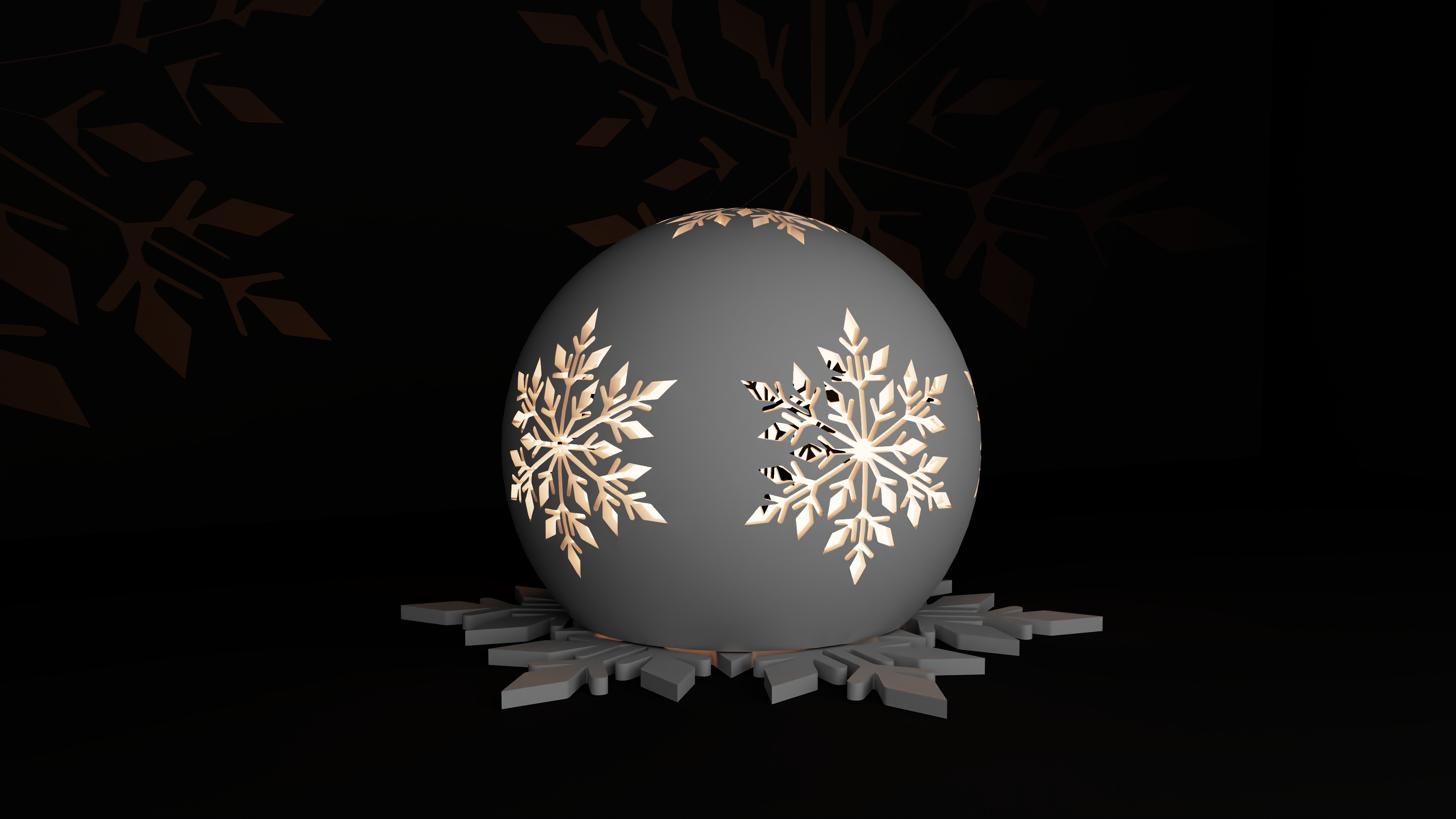 Miniatura 2 do modelo 3D Snowflake Candle Holder