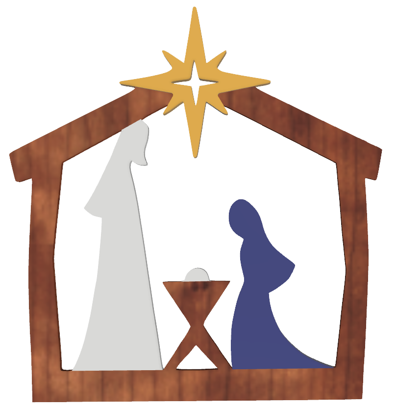 Minimalist Nativity Scene