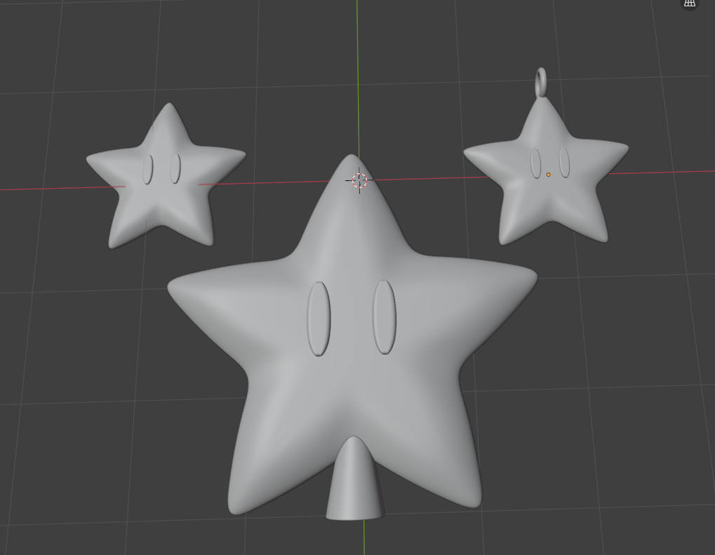 Mario-Inspired Power Star model, tree topper, and ornament.