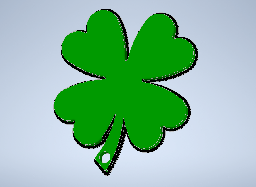 Four-leaf clover, simple design — thumbnail 5