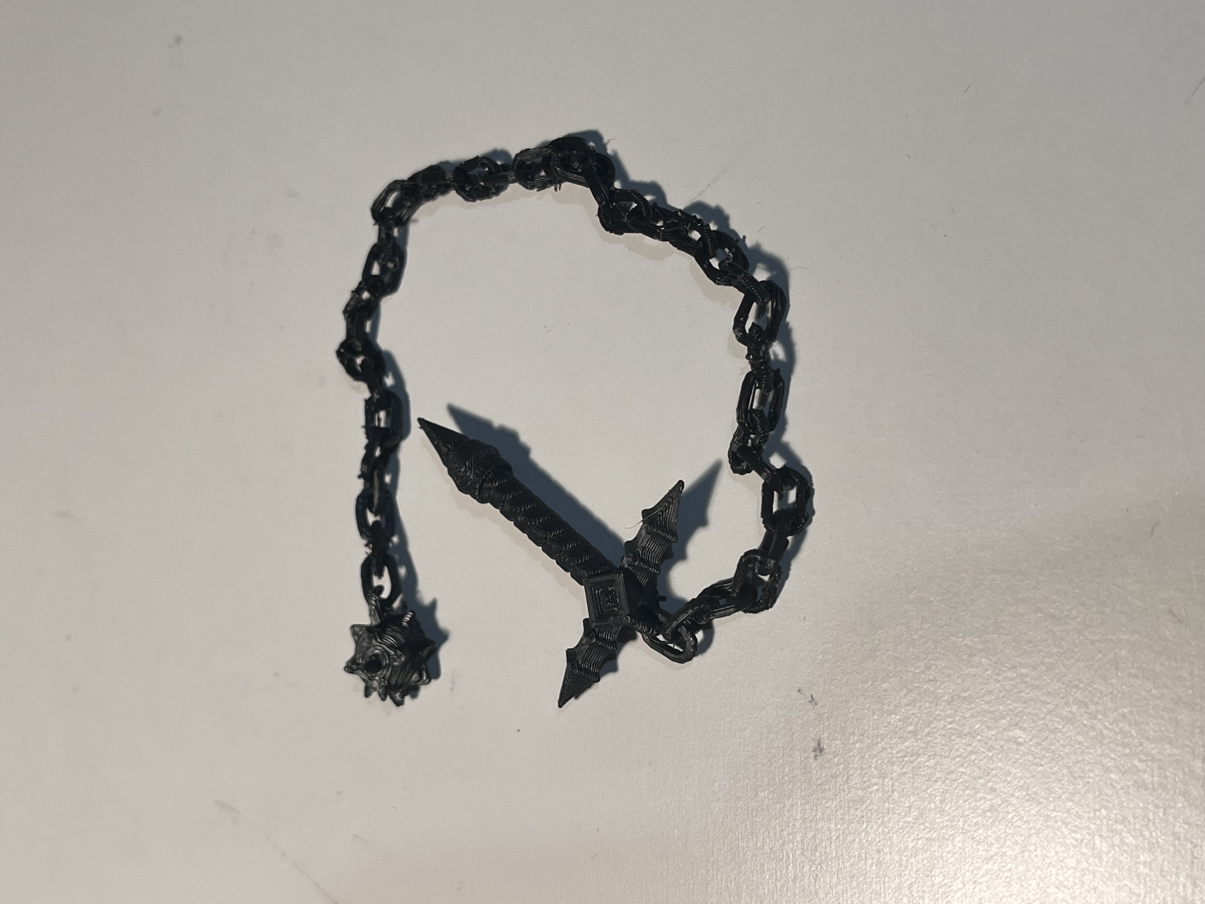 Chain whip from Castlevania 6 inch figure scale, print in place