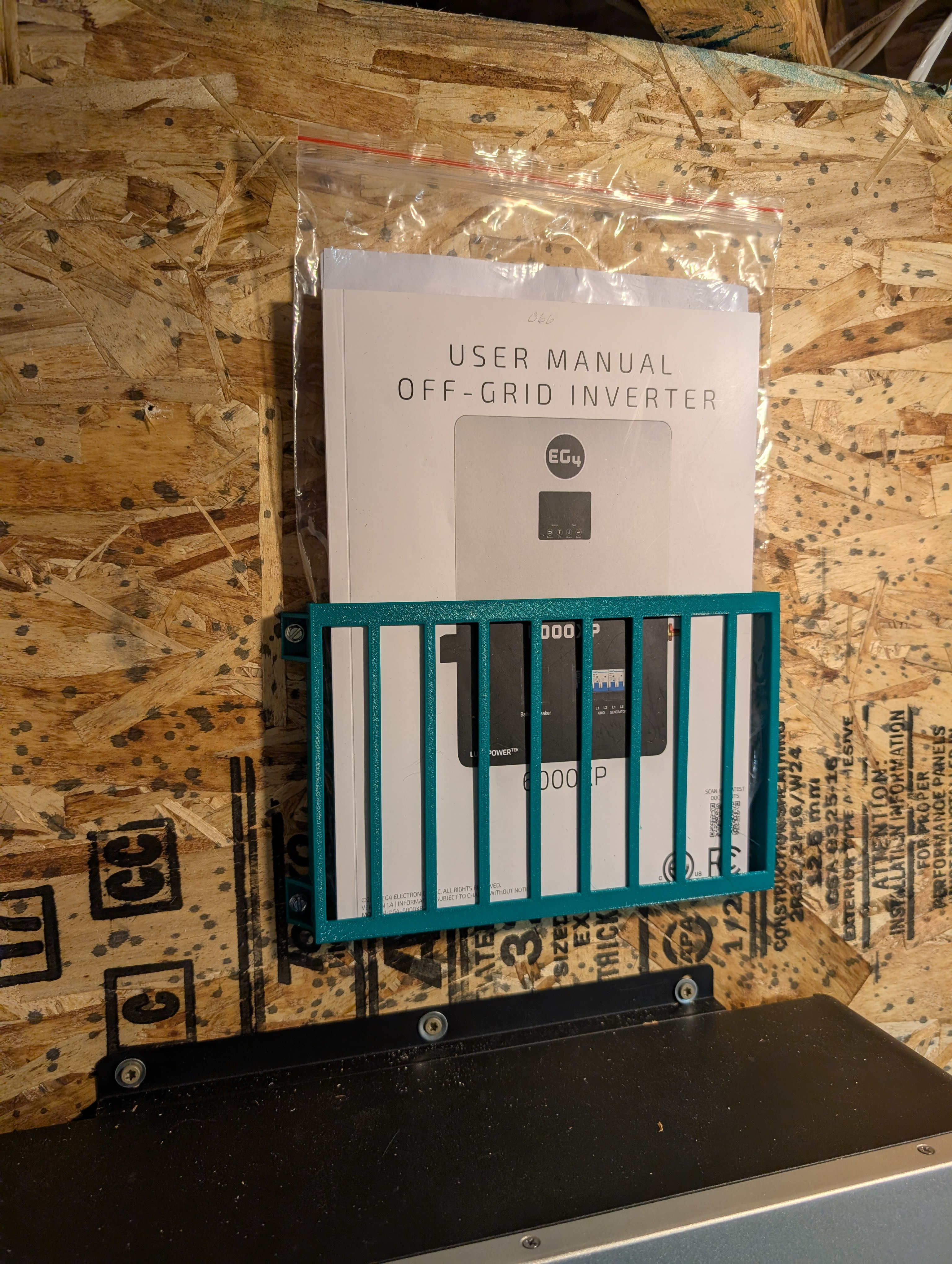 Wall mounted document rack or paper holder