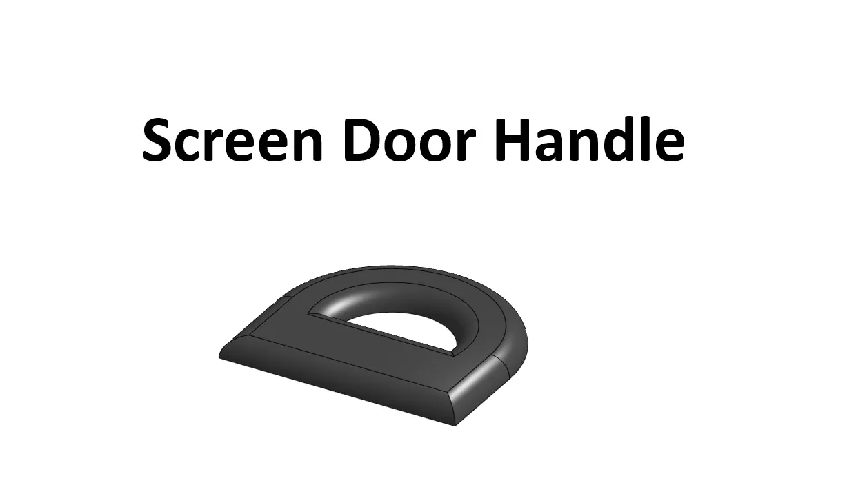 Small Screen Door Handle by Printing Racoon | Download free STL model ...