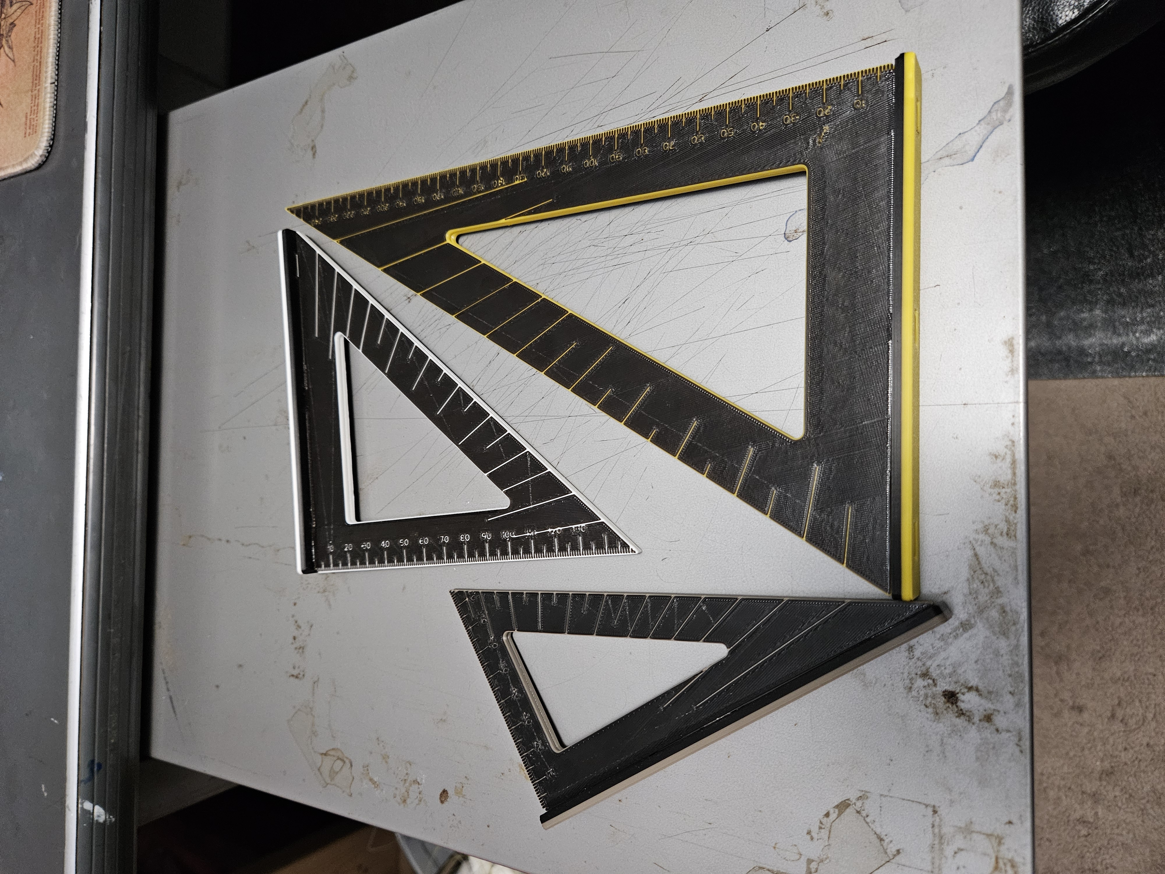 Speed square set Metric and English (30°, 45°,60° Triangles)
