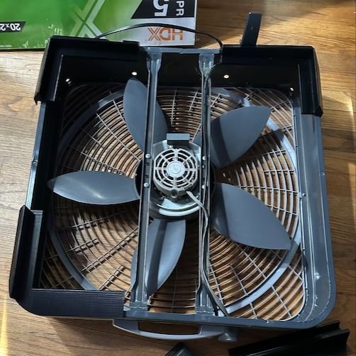 Lasko Power Plus Box Fan 20＂x20＂ Filter Adapter/Air Purifier Conversion ...
