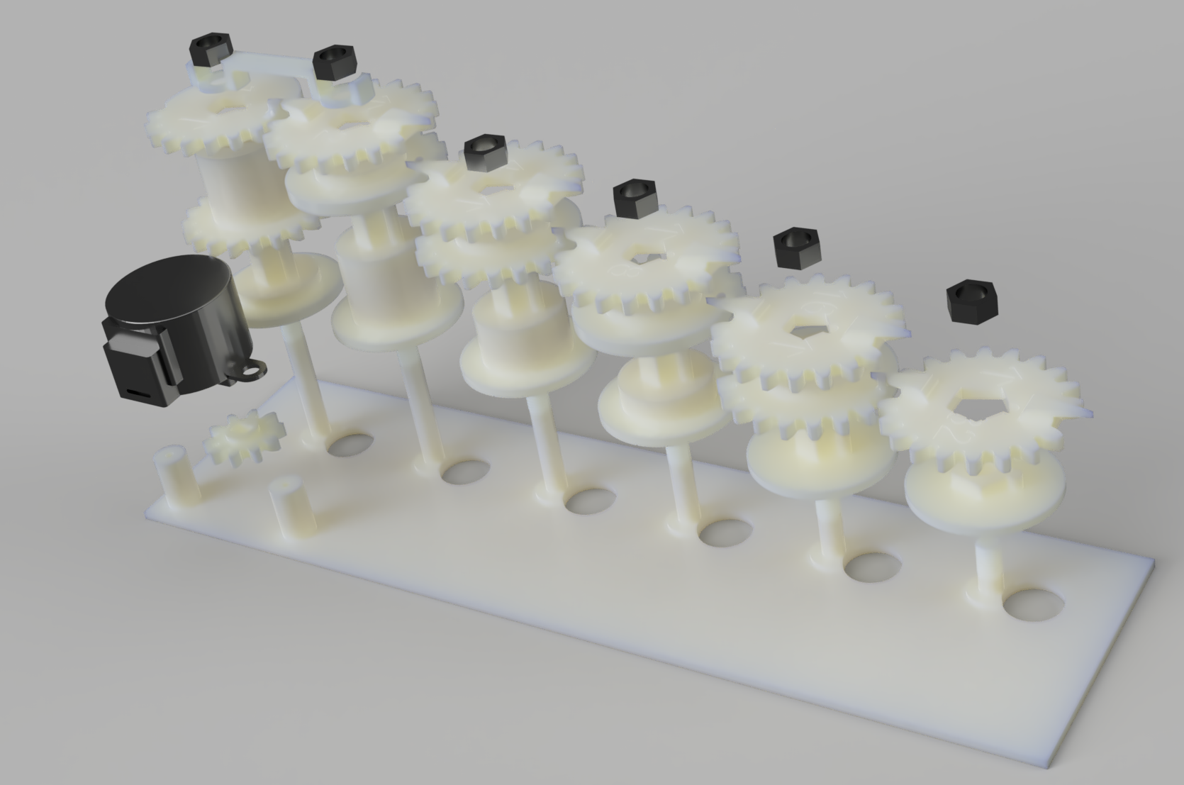 Miniatura 14 do modelo 3D Binary Clock Mechanical