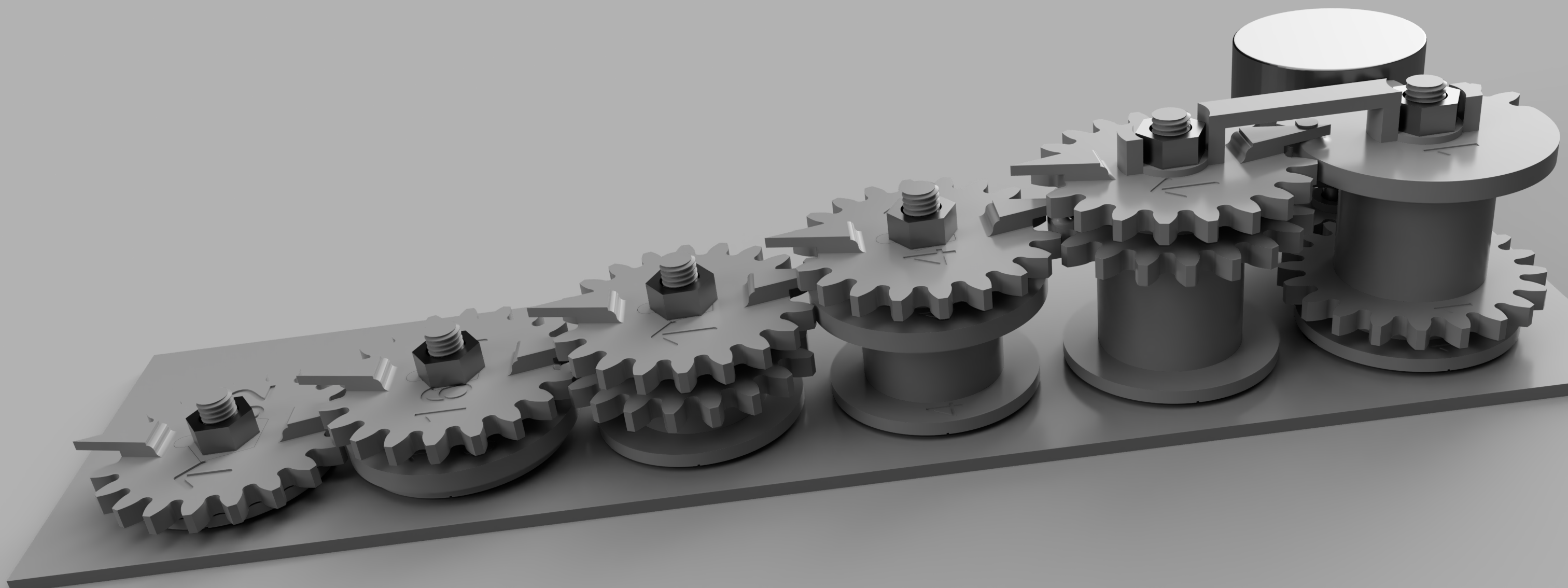 Miniatura 13 do modelo 3D Binary Clock Mechanical