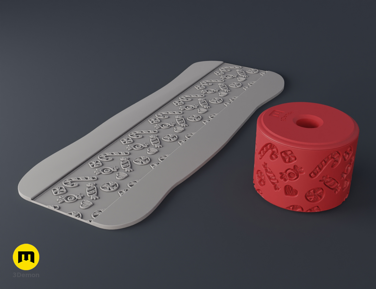 Miniatura 28 do modelo 3D Christmas Texture Rollers