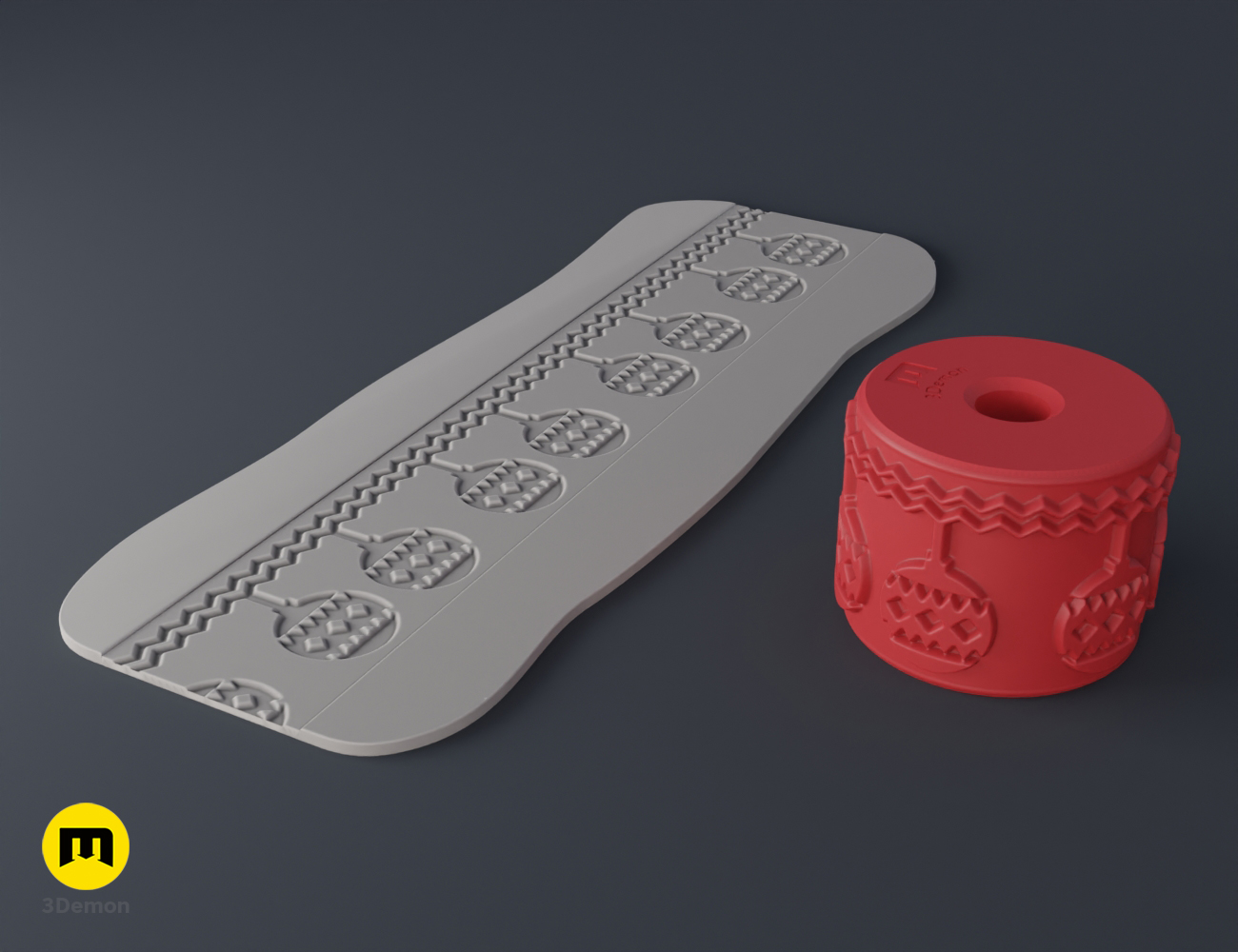 Miniatura 29 do modelo 3D Christmas Texture Rollers