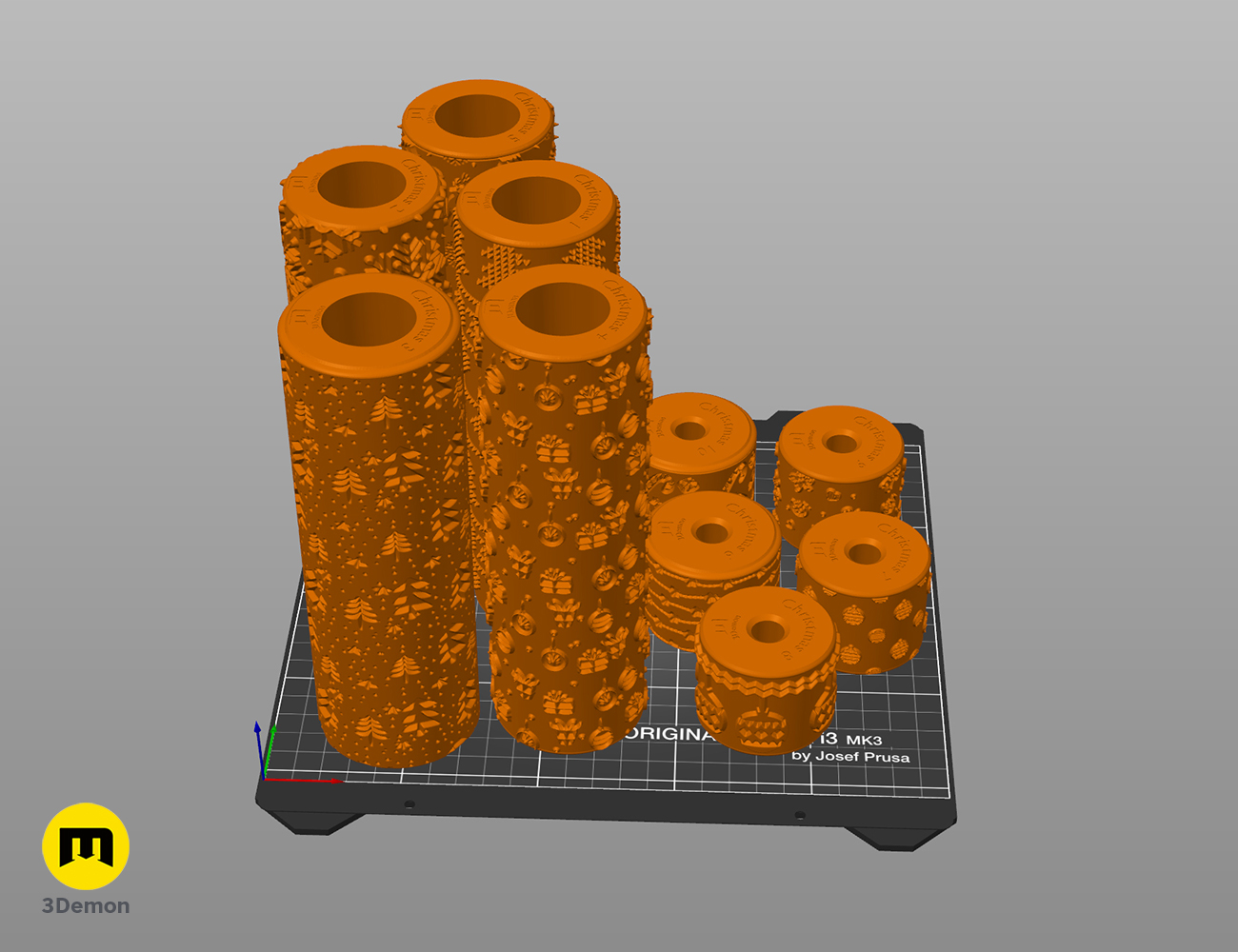 Miniatura 11 do modelo 3D Christmas Texture Rollers
