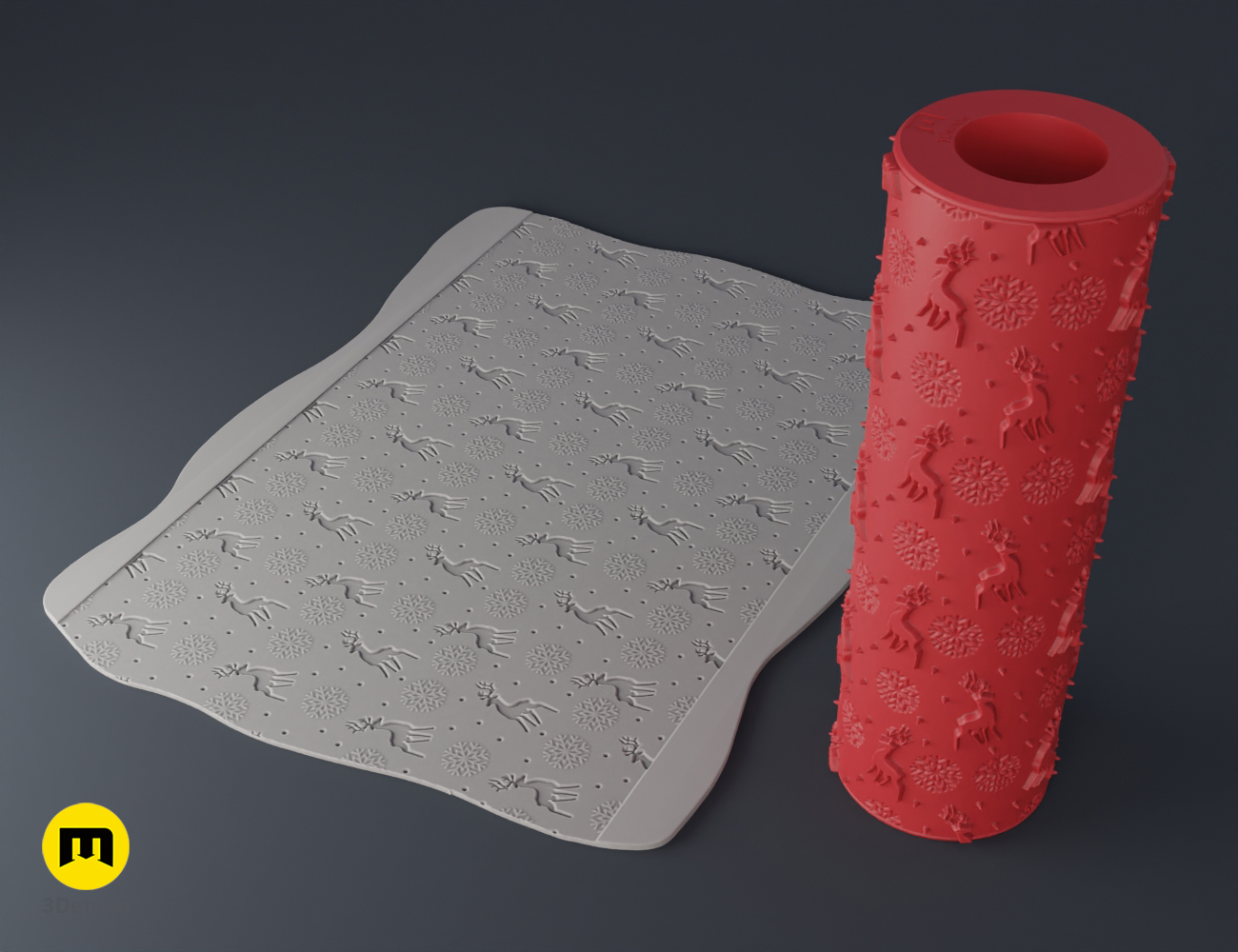 Miniatura 30 do modelo 3D Christmas Texture Rollers