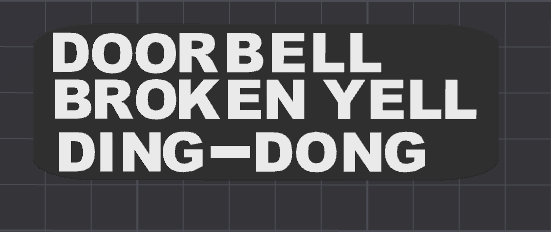 doorbell broken sign