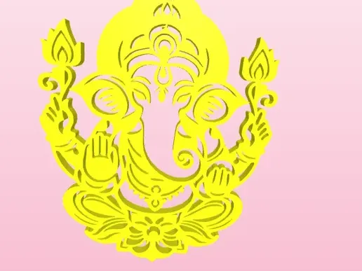 Exquisite 3D Model of Lord Vinayagar (Ganesha) for 3D Printing – Hindu God of Wisdom and Prosperity