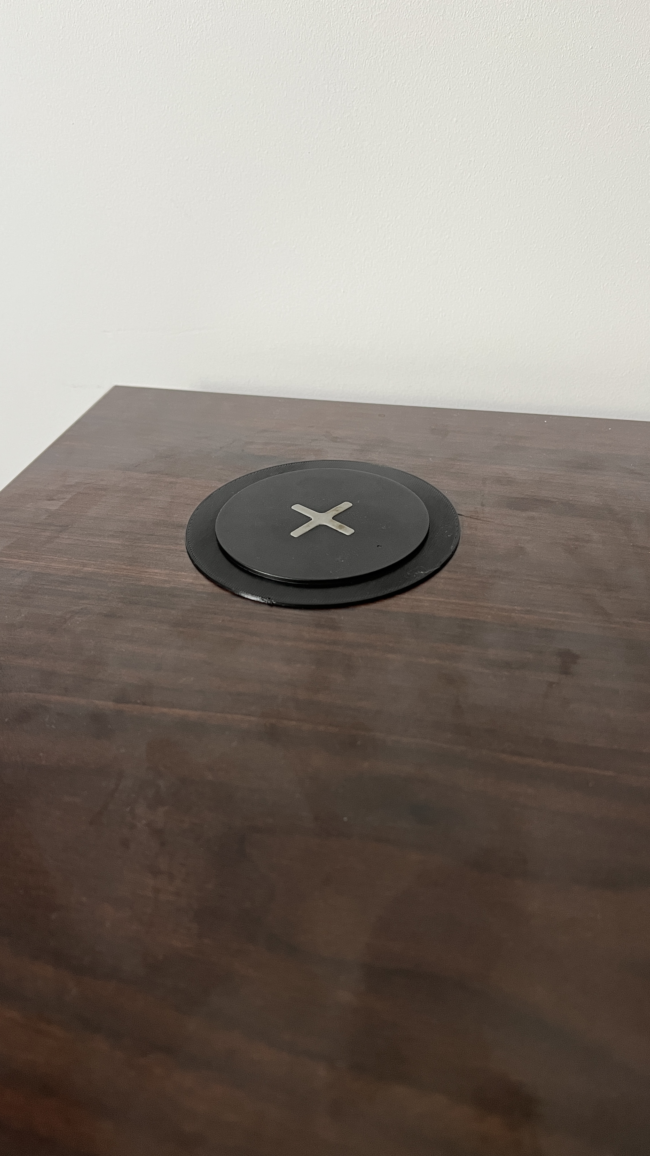 Grommet to attach IKEA wireless charger for fully stand up desks