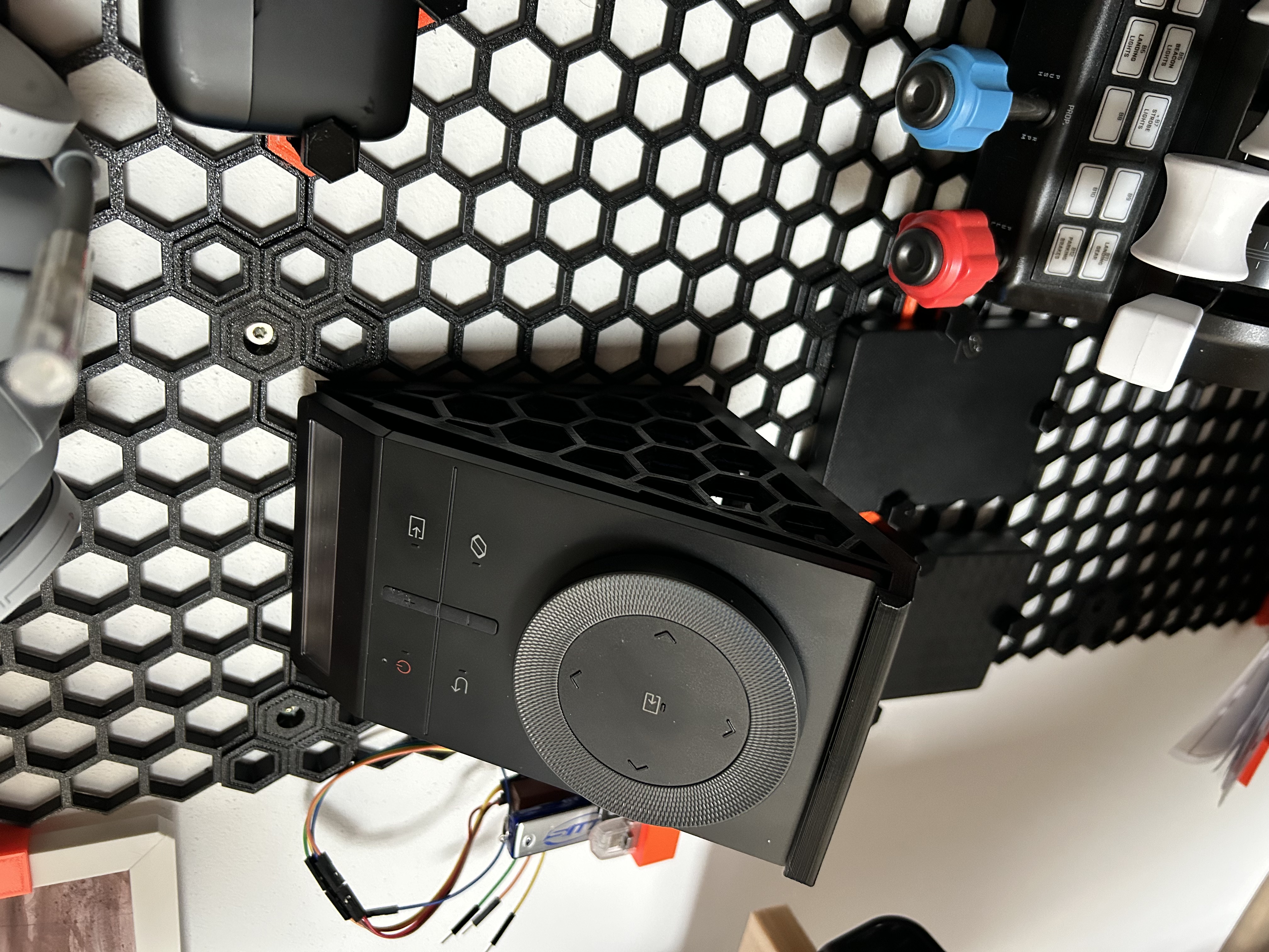 Samsung Odyssey Ark Dialpad Stand for honeycomb storage wall