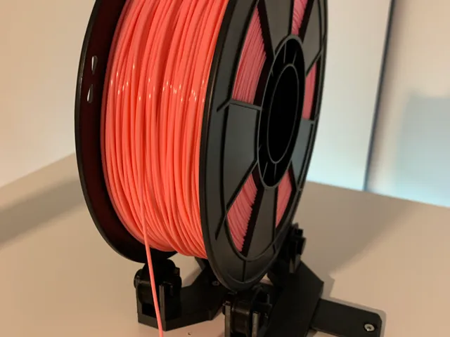 Upgraded filament spool holder and threaded guide